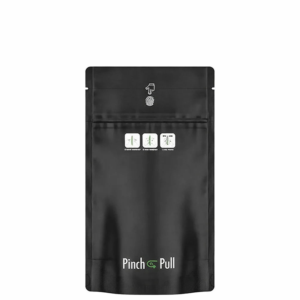 7g Matte Black Child Resistant Tamper Evident Mylar Bags | 4in x 7in | 250 Count