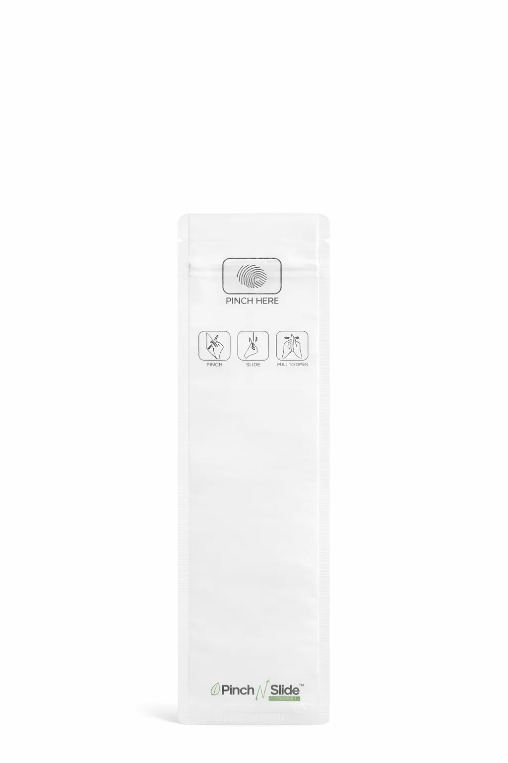 2.5g Matte White Child Resistant Tamper Evident Mylar Bags | 2.4in x 7.8in | 250 Count