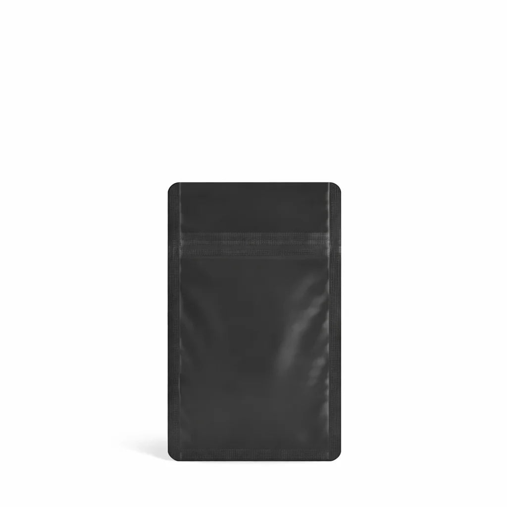 Tamper Evident | Matte Black PCR Mylar Bags (No Tear Notch) | 3in x 4.5in - 1g - 1000 Count