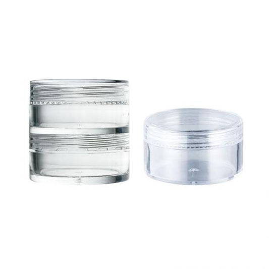 Cosmetic Plastic Containers 5g 10g Clear PS Jar with clear Screw Cap for Sample Face Cream