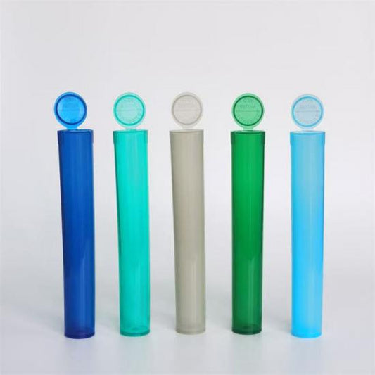 109mm Clear Biodegradable Child Resistant Pre-Roll Tubes