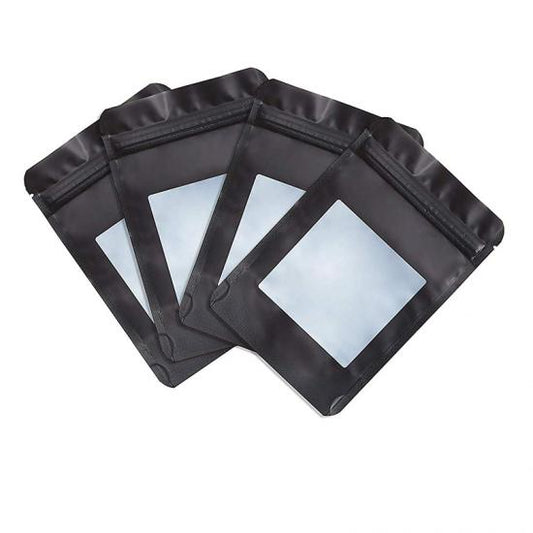 4x6 Inches Airtight Heat Resealable Smell Proof Mylar Stand up Bags With Clear Window