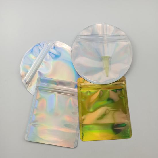4*5inches 3.5g Holographic silver color CR Regular zipper mylar bag
