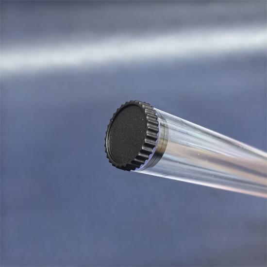 112mm Clear PS Cone Shape Tube Pre Roll Packaging Plastic Tube with Plug