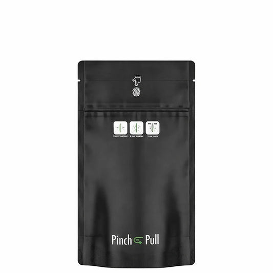 7g Matte Black Child Resistant Tamper Evident Mylar Bags | 4in x 7in | 250 Count