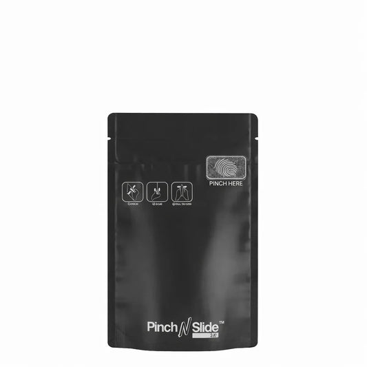 3.5g Matte Black Child Resistant Tamper Evident Mylar Bags | 3.6in x 5.7in | 250 Count