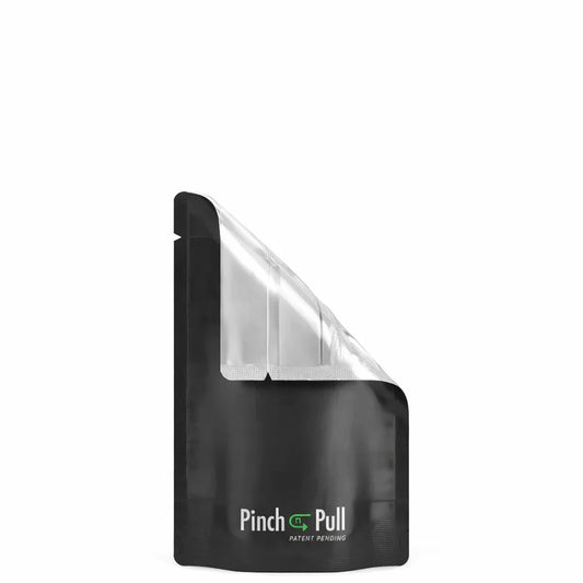 3.5g Matte Black Vista Child Resistant Tamper Evident Mylar Bags | 3.6in x 5.8in | 250 Count