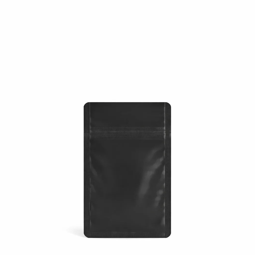 Tamper Evident | Matte Black Mylar Bags (No Tear Notch) | 3in x 4.5in - 1g - 1000 Count