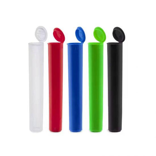 116mm White and Orange Child Resistant Pre-Roll Tubes