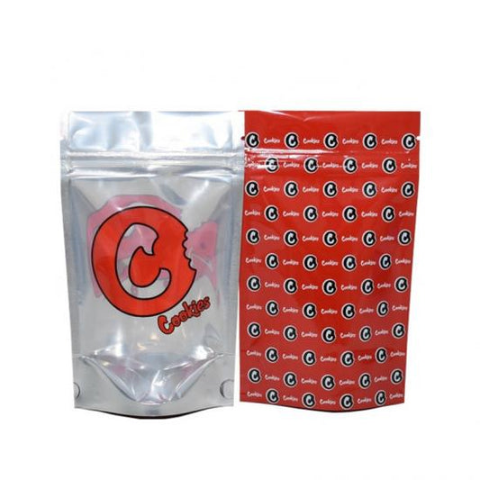 Stand up Smell proof Glossy Mylar foil Cookies Ziplock Weed Bag
