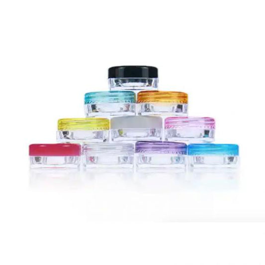 Cosmetic Plastic Containers 5g 10g Clear PS Jar with clear Screw Cap for Sample Face Cream