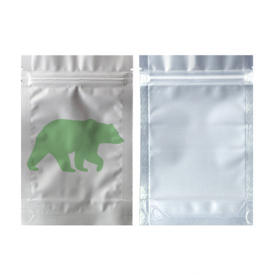 Custom Transparent Holographic Mylar Zipper Bags large clear mylar bags with window