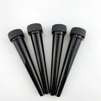 Conical plastic tube with child-resistant cap