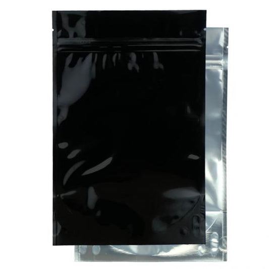 1 Ounce Mylar Barrier Bags Black/Clear