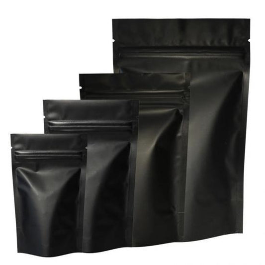 Matt Black Stand Up Ziplock Pouch Bag 3.5 Grams Weed Packaging Mylar Foil Bags