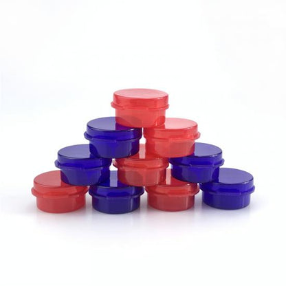 Empty 3g 5g 10g Plastic Jars With Hinged Lid Flip Top For Concentrate Oil Containers