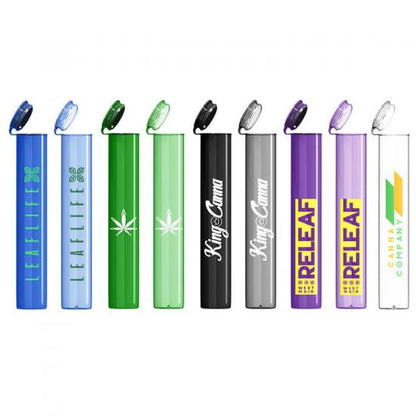 Custom Pre 116mm 120mm Child Resistant Proof Roll Pop Top Plastic Tubes Packaging Containers