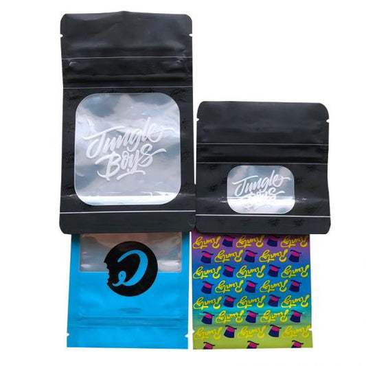 Stand Up Smell Proof Glossy Mylar Foil Ziplock Bag Runtz Cookies