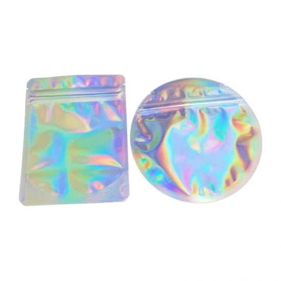 3.5g Stock Stand Up Laser Mylar Bag with Child Proof Zipper