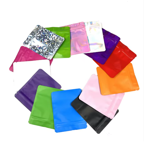 Holographic Rainbow 3.5g Mylar Bag Eye Catchy Shiny Packaging for Candy Party Favors Small Toys Festive Pouch