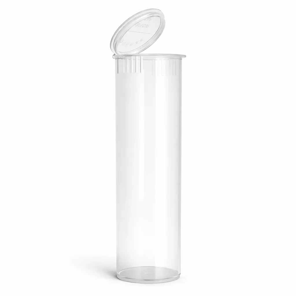 116mm Clear Child Resistant Wide King Size Pre-Roll Tubes | 250 Count