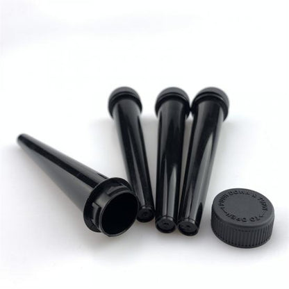 Conical plastic tube with child-resistant cap