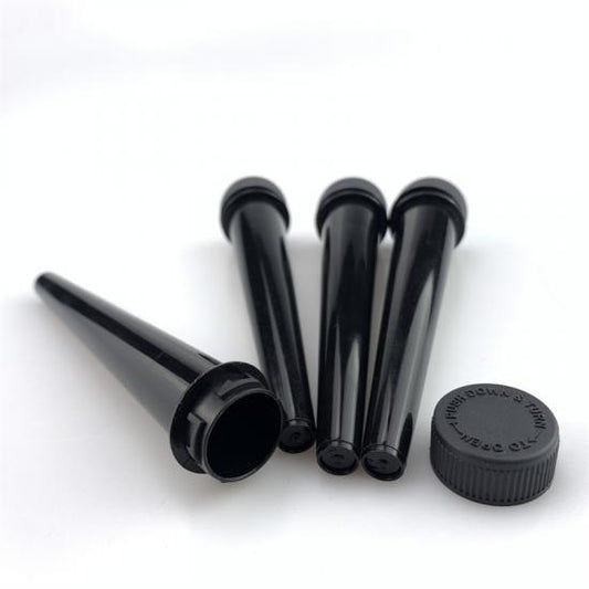Conical plastic tube with child-resistant cap
