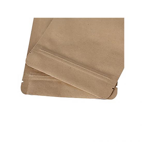 Eco Friendly Customized Reusable Food Grade Waterproof Ziplock Stand up Kraft Paper Bag