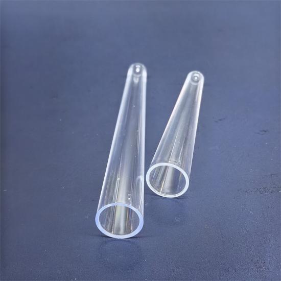 112mm Clear PS Cone Shape Tube Pre Roll Packaging Plastic Tube with Plug