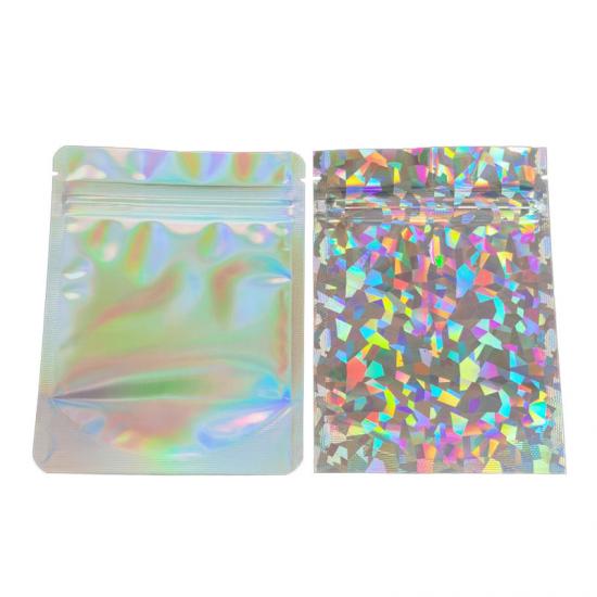 3.5g Stock Stand Up Laser Mylar Bag with Child Proof Zipper