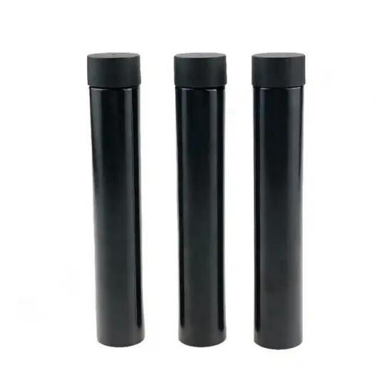 125mm Black PET Pre-roll Plastic Tube with 22mm Child Resistant Cap