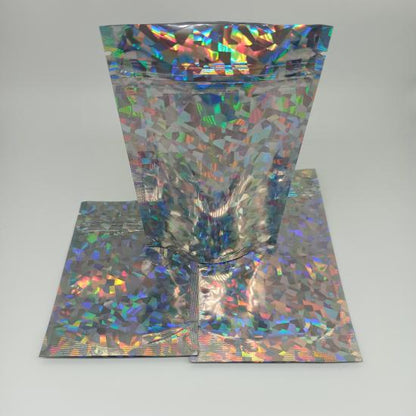 4*5inches 3.5g Holographic triangle CR zipper mylar bag