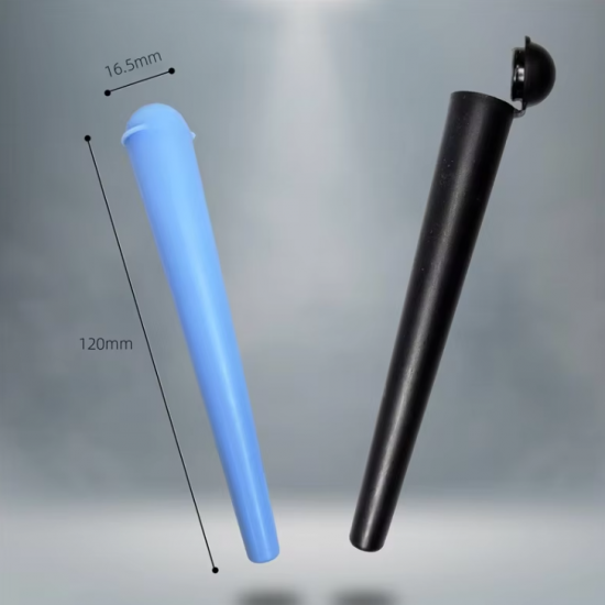 Custom Color 120mm Child Resistant Packaging Pop Top Tube With Cap Pre Roll Plastic Rolling Container