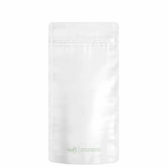 7g Matte White Tamper Evident Mylar Bags | 8.5in x 4in | 1000 Count