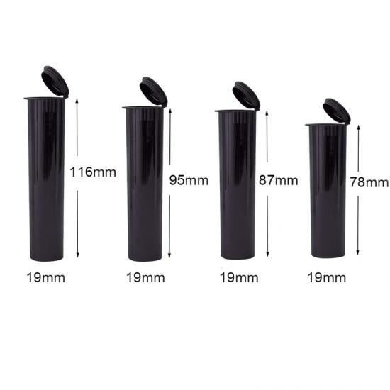 116mm White and Orange Child Resistant Pre-Roll Tubes