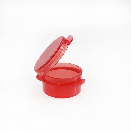 Empty 3g 5g 10g Plastic Jars With Hinged Lid Flip Top For Concentrate Oil Containers