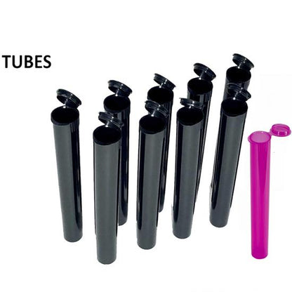 109 mm,120mm, 98mm, 90mm Coffee Bean Pre Roll Plastic Tube Packaging With Child Proof Lid