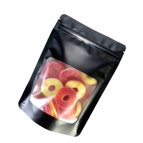 Child Resistant 1g 3.5g 7g 14g Gram Matte Black Soft Touch Mylar Bag Custom Print