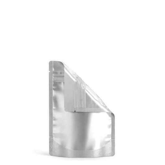 3.5g Matte Silver Vista Tamper Evident Mylar Bags | 3.6in x 5in | 1000 Count
