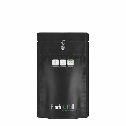3.5g Matte Black Child Resistant Tamper Evident Mylar Bags | 3.6in x 5.8in | 250 Count