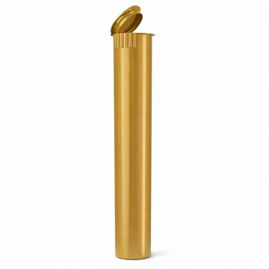 116mm Gold Child Resistant King Size Pre-Roll Tubes | 1000 Count